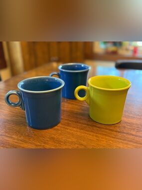 Fiesta Classic Ring 10.25 oz Mugs - Lapis and Lemongrass Color